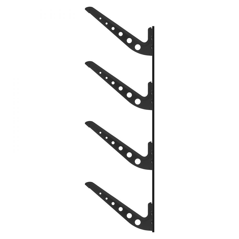 VEVOR Surfboard Wall Mount, 4 Tiers Horizontal Surfboard Rack for Storage and Display, Adjustable Height Metal Board Stand Organizer, Surf Board Holder for Snowboards, Kiteboards, Shortboard, Skis