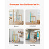 VEVOR Vertical Surfboard Stand, 4 Tiers Wooden Surfboard Rack for Storage and Display, Freestanding Board Stand Organizer, Surf Board Holder for Wakeboards, Snowboards, Kiteboards, Shortboard, Skis