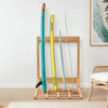VEVOR Vertical Surfboard Stand, 4 Tiers Wooden Surfboard Rack for Storage and Display, Freestanding Board Stand Organizer, Surf Board Holder for Wakeboards, Snowboards, Kiteboards, Shortboard, Skis