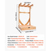 VEVOR Vertical Surfboard Stand, 3 Tiers Wooden Surfboard Rack for Storage and Display, Freestanding Board Stand Organizer with Hanging Hooks & Cork Padding, for Wakeboards, Snowboards, Kiteboards