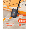 VEVOR 20PSI Paddle Board Pump, Rechargeable Battery-Powered, Dual Stage Inflation & Deflation SUP Air Pump with Auto-Off Function and 12V DC Car Connector, Ideal for Inflatable Boats, Tent & Mattress