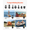 VEVOR 20PSI Paddle Board Pump, Rechargeable Battery-Powered, Dual Stage Inflation & Deflation SUP Air Pump with Auto-Off Function and 12V DC Car Connector, Ideal for Inflatable Boats, Tent & Mattress