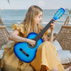 VEVOR Classical Guitar, 30 Inch, Wood Classical Guitar Starter Kit for Beginners, with Nylon Strings, Gig Bag, Strap, Tuner, Extra Strings, Picks, Capo, Basswood, for Kids Girls Boys Students, Blue