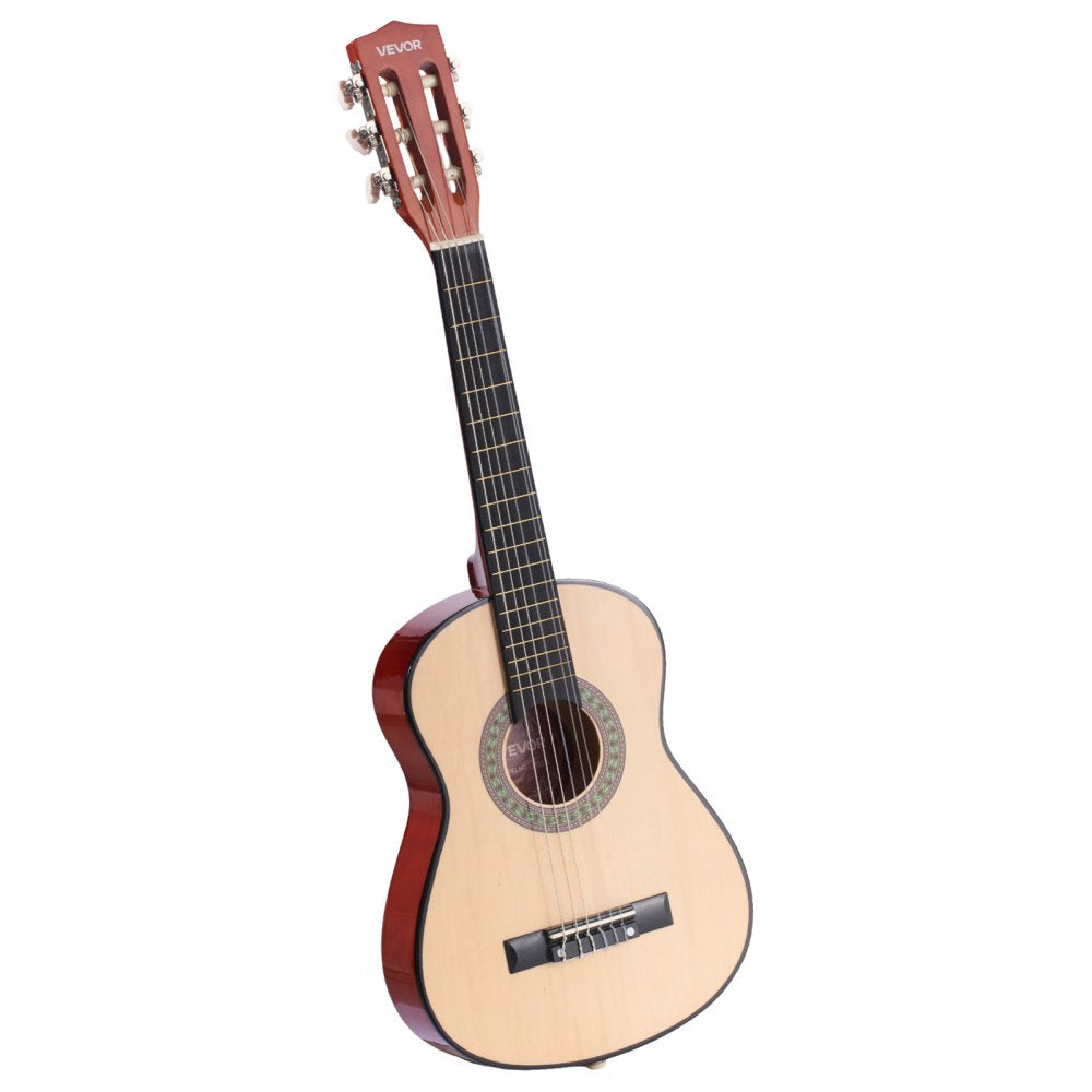 VEVOR Classical Guitar, 30 Inch, Wood Classical Guitar Starter Kit for Beginners, with Nylon Strings, Gig Bag, Strap, Tuner, Extra Strings, Picks, Capo, Basswood, for Kids Girls Boys Students, Natural