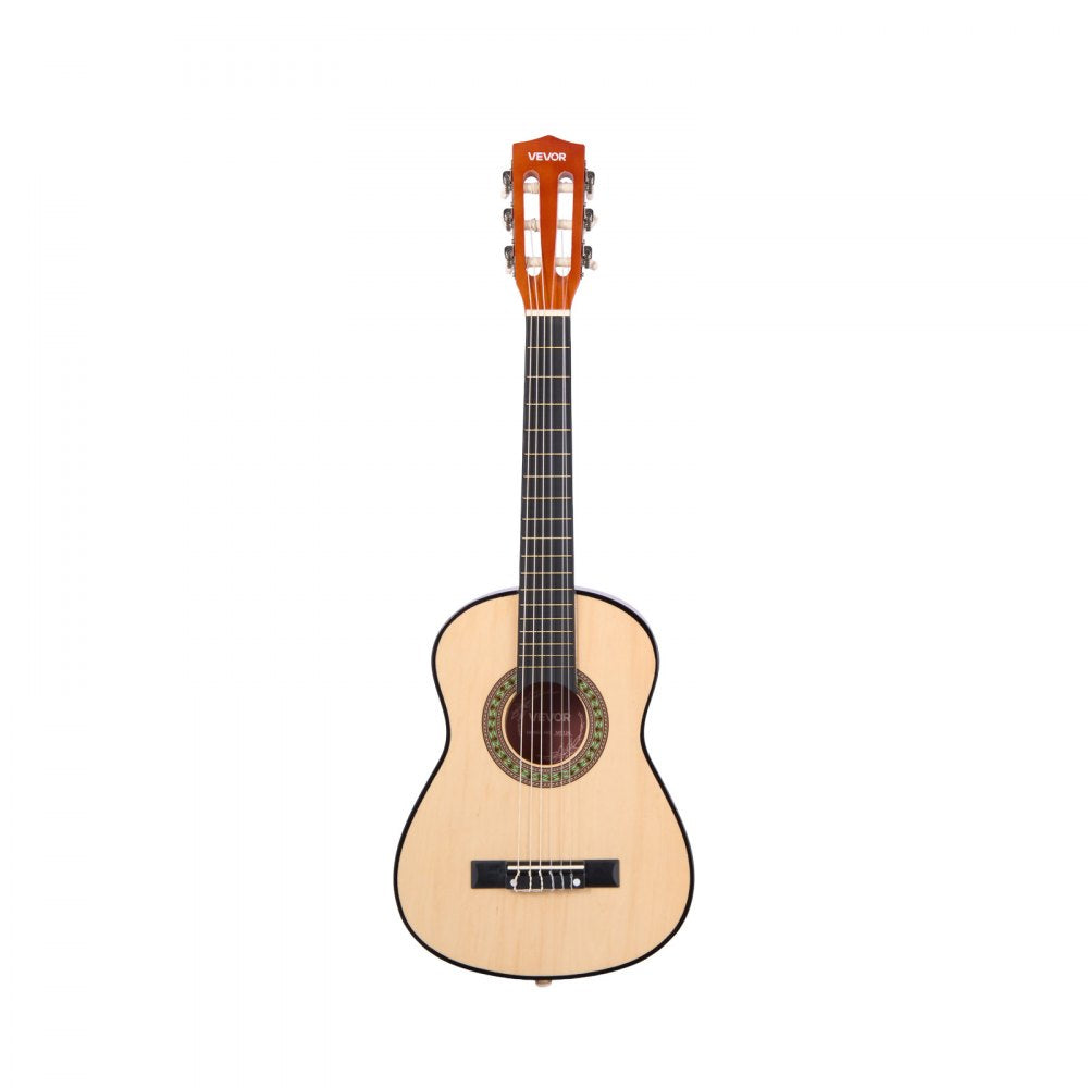 VEVOR Classical Guitar, 30 Inch, Wood Classical Guitar Starter Kit for Beginners, with Nylon Strings, Gig Bag, Strap, Tuner, Extra Strings, Picks, Capo, Basswood, for Kids Girls Boys Students, Natural