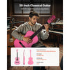 VEVOR Classical Guitar, 38 Inch, Wood Classical Guitar Starter Kit for Beginners, with Nylon Strings, Gig Bag, Strap, Tuner, Extra Strings, Picks, Capo, Basswood, for Teenagers Adults Students, Pink