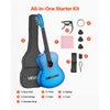 VEVOR Classical Guitar, 38 Inch, Wood Classical Guitar Starter Kit for Beginners, with Nylon Strings, Gig Bag, Strap, Tuner, Extra Strings, Picks, Capo, Basswood, for Teenagers Adults Students, Blue