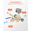 VEVOR 1" x 11" Well Pressure Tank Tee Kit, with 30/50PSI Switch, 8-Pieces Pure Brass Pressure Tank Installation Kit for Water Well, 1 in Gate Valve Included, Fit Most tanks with Diameter up to 16 in