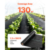 VEVOR Weed Barrier Fabric Heavy Duty, 1.3x100FT 3.2oz Landscape Fabric, Woven Weed Blocker Fabrics, Garden Fabrics Weeds Barrier, Weeds Control Ground Cover, Geotextile Webbing, Gardening Mat, Black