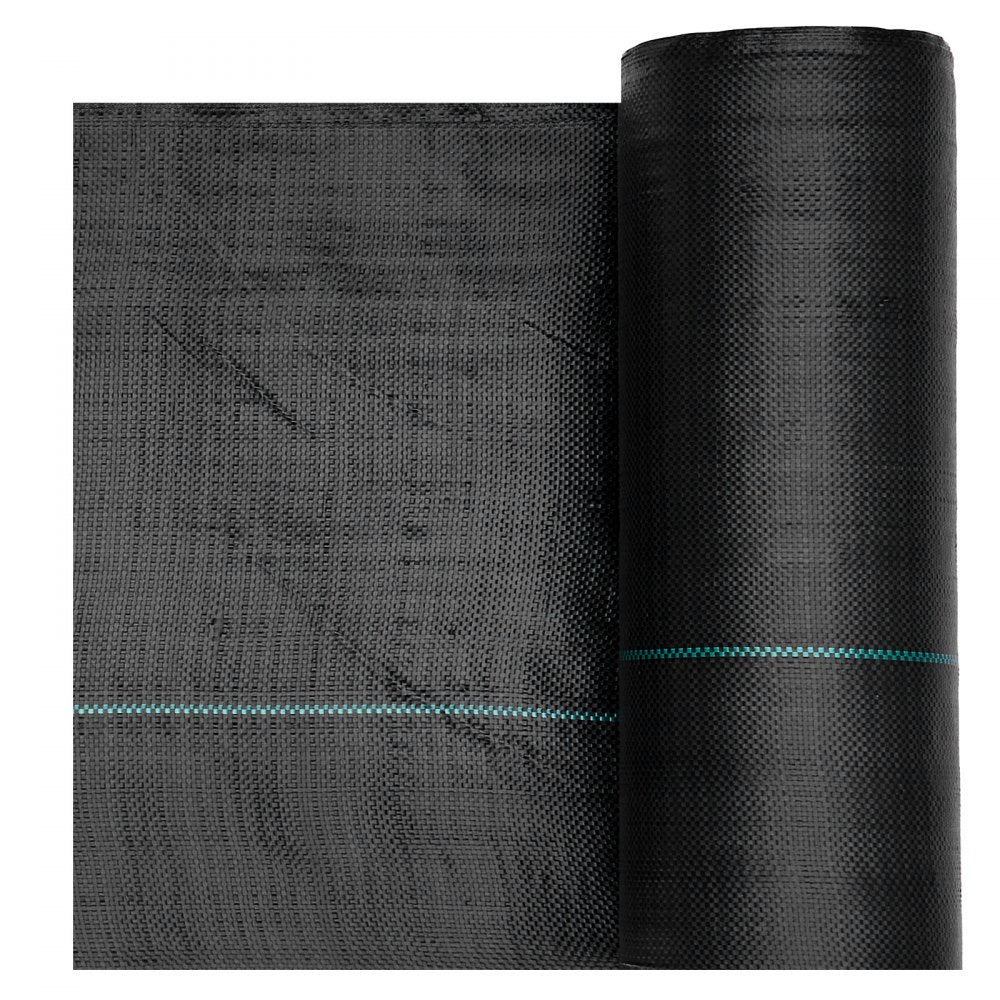 VEVOR Weed Barrier Fabric Heavy Duty, 3x100FT 5oz Landscape Fabric, Woven Weed Blocker Fabrics, Garden Fabrics Weeds Barrier, Weeds Control Ground Cover, Geotextile Webbing, Gardening Mat, Black