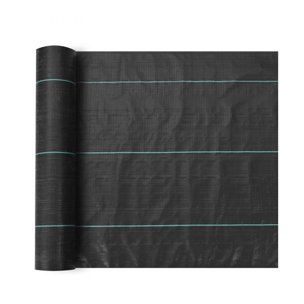 VEVOR 4FTx250FT Premium Heavy Duty Weed Barrier Landscape Fabric, 5OZ Woven Geotextile Fabric Under Gravel, High Permeability for Weed Blocker Weed Mat, Driveway Fabric, Weed Control Garden Cloth