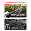 VEVOR Weed Barrier Fabric Heavy Duty, 2 Packs 4x50FT 3.2oz Weed Blocker Fabric, Woven Landscape Fabrics, Garden Fabrics Weeds Barrier, Weeds Control Ground Cover, Geotextile Webbing, Black