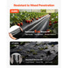 VEVOR Weed Barrier Fabric Heavy Duty, 6x250FT 5oz Landscape Fabric, Woven Weed Blocker Fabrics, Garden Fabrics Weeds Barrier, Weeds Control Ground Cover, Geotextile Webbing, Gardening Mat, Black