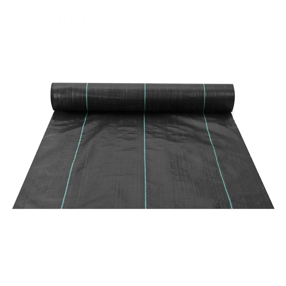 VEVOR Weed Barrier Landscape Fabric, 6*300FT Heavy Duty Garden Weed Fabric, Woven PP Weed Control Fabric, Driveway Fabric, Geotextile Fabric for Landscaping, Ground Cover, Weed Blocker Weed Mat, Black