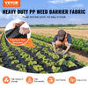 VEVOR Weed Barrier Landscape Fabric, 6.5*330FT Heavy Duty Garden Weed Fabric, Woven PP Weed Control Fabric, Driveway Fabric, Geotextile Fabric for Landscaping, Ground Cover, Weed Blocker Weed Mat, Black