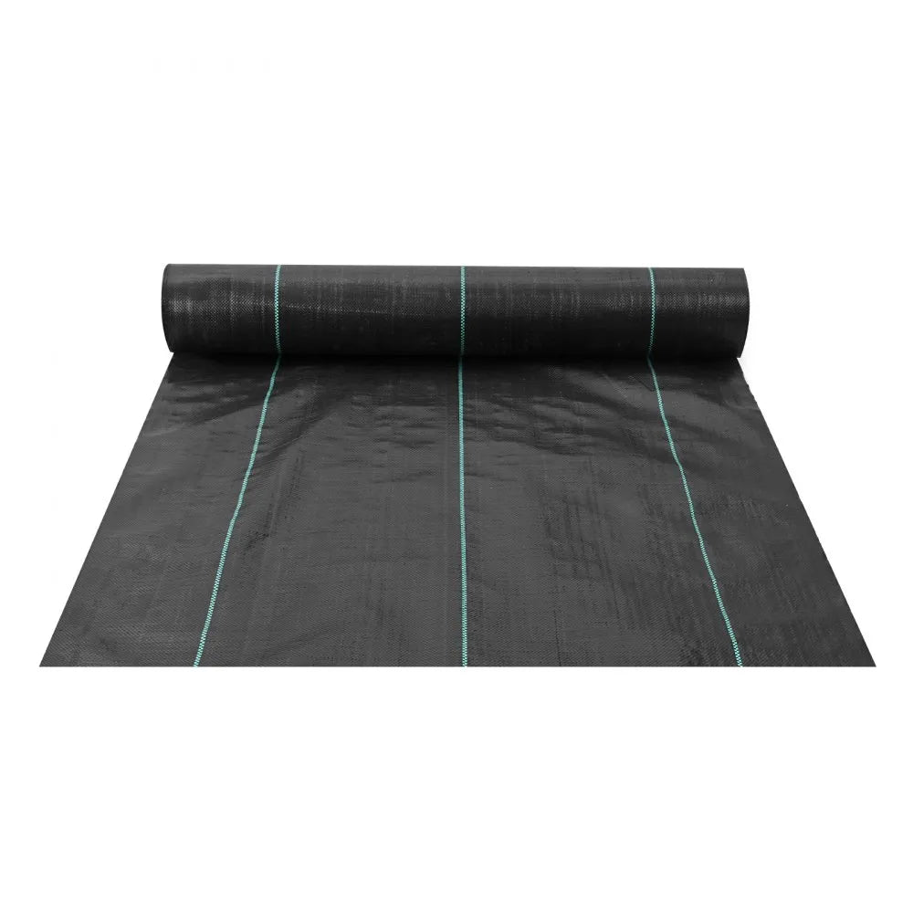 VEVOR Weed Barrier Landscape Fabric, 6.5*330FT Heavy Duty Garden Weed Fabric, Woven PP Weed Control Fabric, Driveway Fabric, Geotextile Fabric for Landscaping, Ground Cover, Weed Blocker Weed Mat, Black