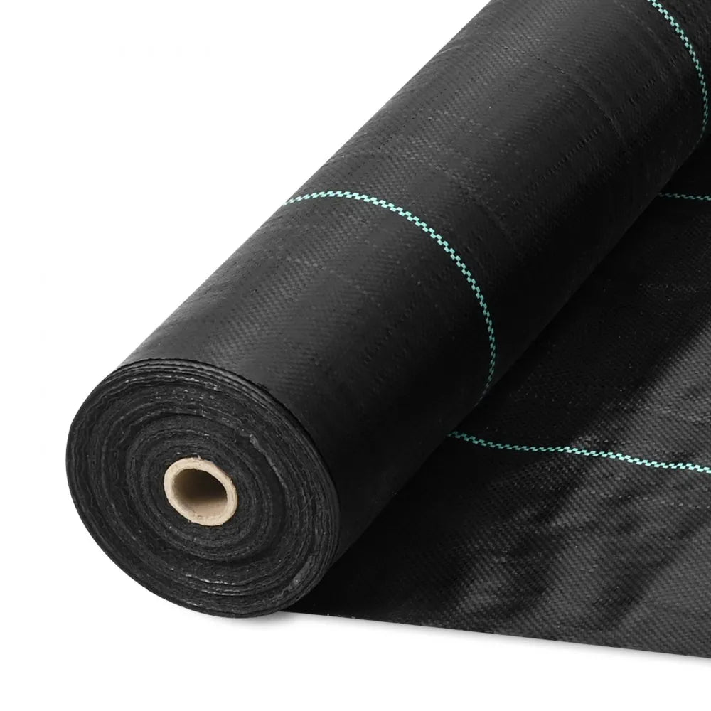 VEVOR Weed Barrier Landscape Fabric, 6.5*330FT Heavy Duty Garden Weed Fabric, Woven PP Weed Control Fabric, Driveway Fabric, Geotextile Fabric for Landscaping, Ground Cover, Weed Blocker Weed Mat, Black