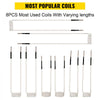 VEVOR Induction Heater Coil Kit 8PCS Most Used Induction Heater Coils with Varying Lengths, Heat Resistant Induction Heater Tool with Flexibility and Long Lifespan For Removing Rusty Bolts and Nuts