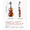 VEVOR Violin 3/4 Size for Adults, Violin Fiddle Set for Beginners with Hard Case, Rosin, Bow, Shoulder Rest, Bridge, Tuner and Extra Strings, Professional Musical Instruments for Student (Brown)