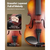 VEVOR Violin 4/4 Full Size for Adults, Violin Fiddle Set for Beginners with Hard Case, Rosin, Bow, Shoulder Rest, Bridge, Tuner and Extra Strings, Professional Musical Instruments for Student (Brown)