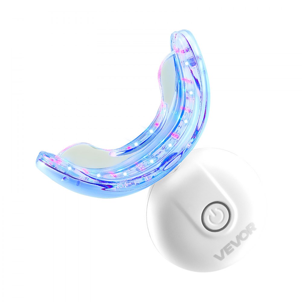 VEVOR Teeth Whitening Kit with LED Light, 32 LED Accelerator Lights, Whitening Gel Syringe, Desensitizing Gel, and U-Shaped Tray, Wireless Portable Kit Fast and Effectively Removes Stubborn Stains