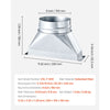VEVOR Duct Boot, 3-1/4 x 10 x 6 inch Duct End Boot, Galvanized to Round Transition Galvanized Floor Register Tool for Center Ventilation & HVAC System, Easy Installation,Silver (6 in Round Pipe)