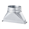 VEVOR Duct Boot, 3-1/4 x 10 x 6 inch Duct End Boot, Galvanized to Round Transition Galvanized Floor Register Tool for Center Ventilation & HVAC System, Easy Installation,Silver (6 in Round Pipe)