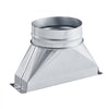 VEVOR Duct Boot, 3-1/4 x 10 x 6 inch Duct End Boot, Galvanized to Round Transition Galvanized Floor Register Tool for Center Ventilation & HVAC System, Easy Installation,Silver (6 in Round Pipe)