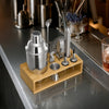 VEVOR Cocktail Shaker Set, 10-Piece Stainless Steel Bar Tools with Bamboo Stand, Martini Bartender Kit Accessories | Mixer Spoon, Muddler, Jigger, Strainer, Liquor Pourers, Ice Tong, Corkscrew, Silver