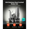 VEVOR Cocktail Shaker Set, 14-Piece Stainless Steel Bar Tools with Acrylic Stand, Boston Bartender Kit Accessories | Mixer Spoon, Muddler, Jiggers, Strainer, Liquor Pourer, Ice Tong, Corkscrew, Silver