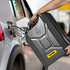 VEVOR Jerry Fuel Can, 5.3 Gallon / 20 L Portable Jerry Gas Can with Flexible Spout System, Rustproof ＆ Heat-resistant Steel Fuel Tank for Cars Trucks Equipment, Black