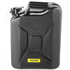 VEVOR Jerry Fuel Can, 5.3 Gallon / 20 L Portable Jerry Gas Can with Flexible Spout System, Rustproof ＆ Heat-resistant Steel Fuel Tank for Cars Trucks Equipment, Black