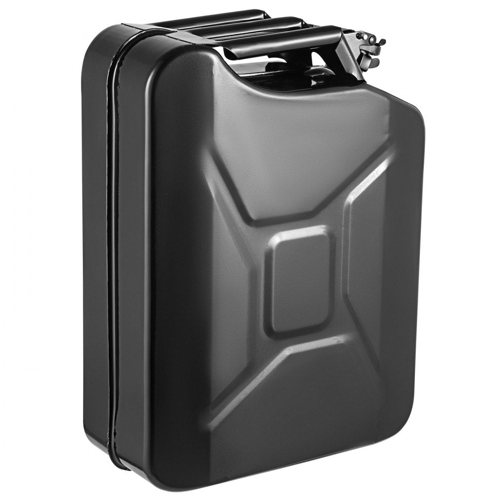 VEVOR Jerry Fuel Can, 5.3 Gallon / 20 L Portable Jerry Gas Can with Flexible Spout System, Rustproof ＆ Heat-resistant Steel Fuel Tank for Cars Trucks Equipment, Black