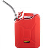 VEVOR Jerry Fuel Can, 5.3 Gallon / 20 L Portable Jerry Gas Can with Flexible Spout System, Rustproof ＆ Heat-resistant Steel Fuel Tank for Cars Trucks Equipment, Red