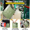 VEVOR Jerry Fuel Can, 5.3 Gallon / 20 L Portable Jerry Gas Can with Flexible Spout System, Rustproof ＆ Heat-resistant Steel Fuel Tank for Cars Trucks Equipment, 2PCS Green