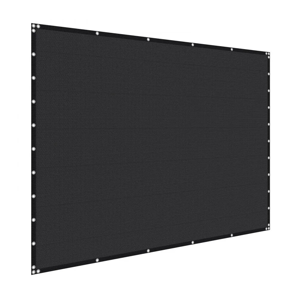 VEVOR 90% Sun Shade Cloth, 10 x 10 ft Pergola Shade Cover with Stainless Steel Grommets, Sun Shades Canopy Privacy Screen with 140 GSM HDPE Material, for Outdoor, Patio, Garden, and Backyard (Black)