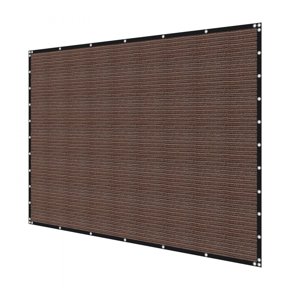 VEVOR 90% Sun Shade Cloth, 10 x 12 ft Pergola Shade Cover with Stainless Steel Grommets, Sun Shades Canopy Privacy Screen with 140 GSM HDPE Material, for Outdoor, Patio, Garden, and Backyard (Brown)