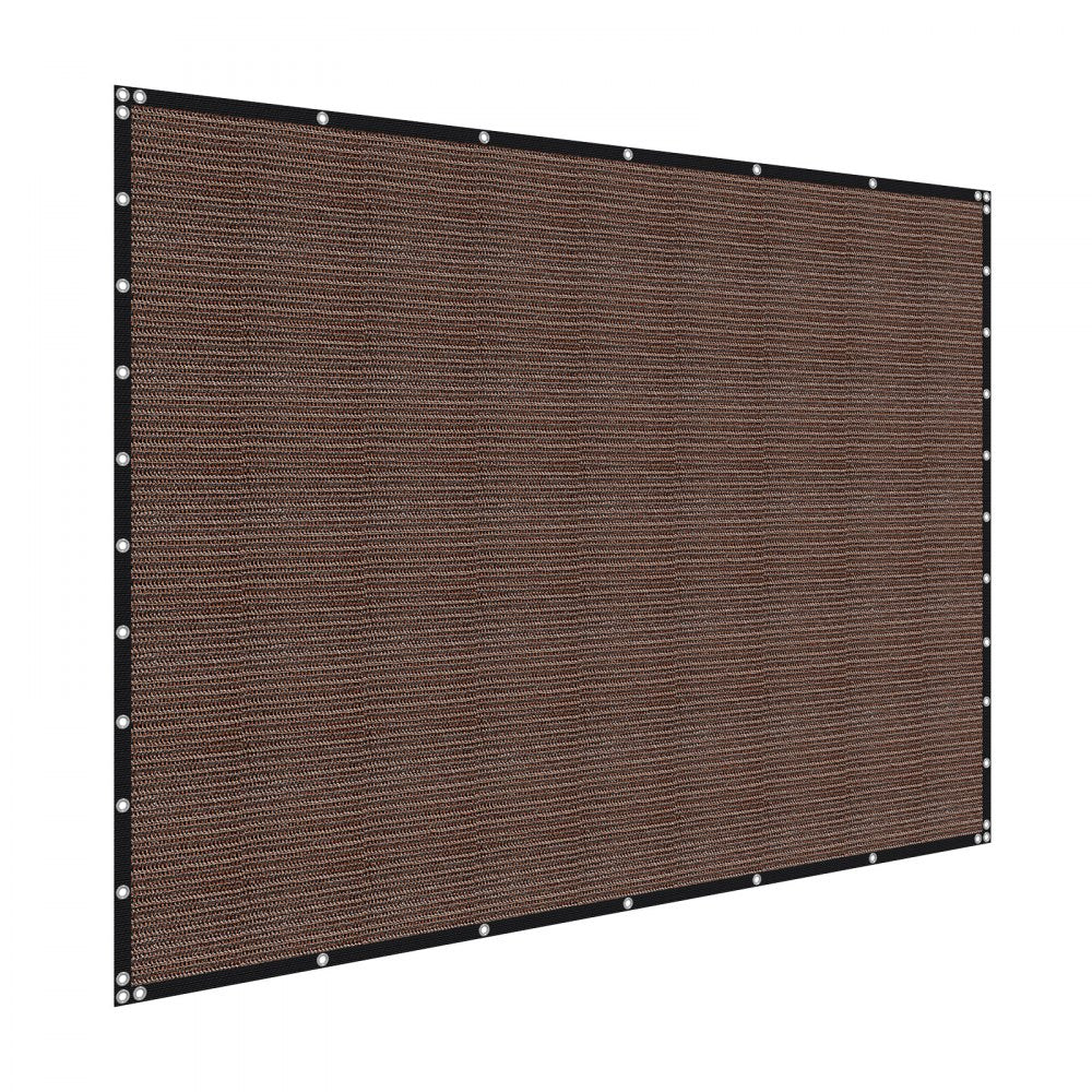 VEVOR 90% Sun Shade Cloth, 10 x 12 ft Pergola Shade Cover with Stainless Steel Grommets, Sun Shades Canopy Privacy Screen with 140 GSM HDPE Material, for Outdoor, Patio, Garden, and Backyard (Brown)