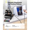 VEVOR Airbrush Kit, 1/6 HP, Air Brush Kit with Air Compressor and Tank, 1 Dual-Action Professional Airbrush with 1 Tip, Hose, Acrylic Paint, 2 Fans, for Cake Decorating, Model Painting, Nail Art