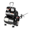VEVOR Airbrush Kit, 1/6 HP, Air Brush Kit with Air Compressor and Tank, 1 Dual-Action Professional Airbrush with 3 Tips, Acrylic Paint, Low Noise, for Cake Decorating, Model Painting, Nail Art