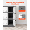 VEVOR 9 Doors Metal Locker Lockable Steel Storage Cabinet 66 lbs Load Gray, for Office School Gym, 2 Keys for Each Door, 3 Tiers Employee Lockers with Metal Hinges, Easy Assembly, 35.4 x 17.7 x 37 in