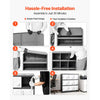 VEVOR 9 Doors Metal Locker Lockable Steel Storage Cabinet 66 lbs Load Gray, for Office School Gym, 2 Keys for Each Door, 3 Tiers Employee Lockers with Metal Hinges, Easy Assembly, 35.4 x 17.7 x 37 in