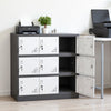 VEVOR 9 Doors Metal Locker Lockable Steel Storage Cabinet 66 lbs Load Gray, for Office School Gym, 2 Keys for Each Door, 3 Tiers Employee Lockers with Metal Hinges, Easy Assembly, 35.4 x 17.7 x 37 in