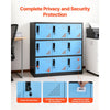 VEVOR 9 Doors Metal Locker, Lockable Steel Storage Cabinet, 66 lbs Loading Capacity, 2 Keys for Each Door, 3 Tiers Employee Lockers for Office, School, Gym, Easy Assembly, 35.4 x 17.7 x 37 in, Black