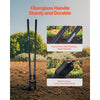 VEVOR Post Hole Digger, Heavy Duty Post Hole Digger with Fiberglass Handle, Manual Hole Digger with Scale Markings and Metal Blade, Post Hole Digger Tool for Digging Gardening and Outdoors, 57.5-Inch