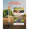 VEVOR Post Hole Digger, Heavy Duty Post Hole Digger with Wood Handle, Manual Hole Digger with Scale Markings and Metal Blade, Post Hole Digger Tool for Digging Yard Work Gardening Outdoors, 57.5-Inch
