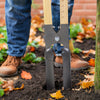 VEVOR Post Hole Digger, Heavy Duty Post Hole Digger with Wood Handle, Manual Hole Digger with Scale Markings and Metal Blade, Post Hole Digger Tool for Digging Yard Work Gardening Outdoors, 57.5-Inch