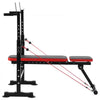 VEVOR 6-in-1 Weight Bench Set, 600lbs Adjustable Workout Bench Press, Exercise Sit up Bench for Home Gym Strength Training, Quick Folding Incline Decline Flat Bench