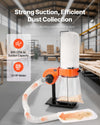 VEVOR Dust Collector, 800 CFM 2.5 Micron Vortex Cone Dust Collectors, 1HP Sawdust Collection System with 16-Gallon Large Capacity Dusts Collector Bag, Filter Bag, and Casters, 3400 RPM High Speed
