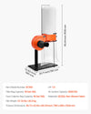 VEVOR Dust Collector, 800 CFM 2.5 Micron Vortex Cone Dust Collectors, 1HP Sawdust Collection System with 16-Gallon Large Capacity Dusts Collector Bag, Filter Bag, and Casters, 3400 RPM High Speed
